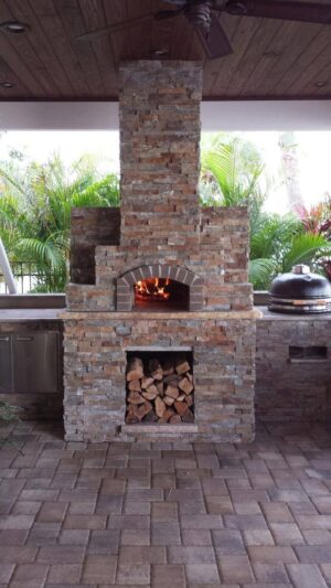 Nardona Firenze oven finished in real stone.