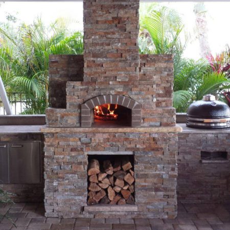 Nardona Firenze oven finished in real stone.