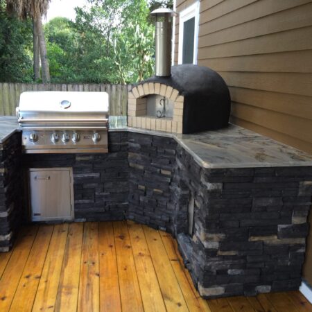 Nardona Outdoor Kitchen featuring a Rustico Oven.