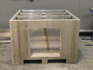 Oven Base prior to finishing with aluminum framing and unfinished siding.