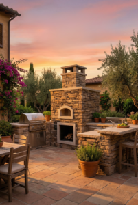 The Nardona Firenze in a rustic outdoor kitchen.